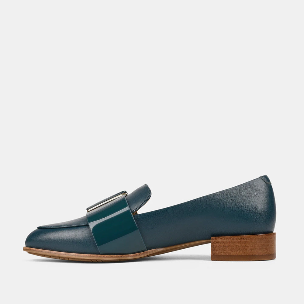 HUSH PUPPIES MAPLE TEAL/TEAL PATENT - Women Loafers - Collective Shoes 