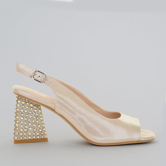 DJANGO & JULIETTE LANTOS NUDE SHIMMER - Women Sandals - Collective Shoes 