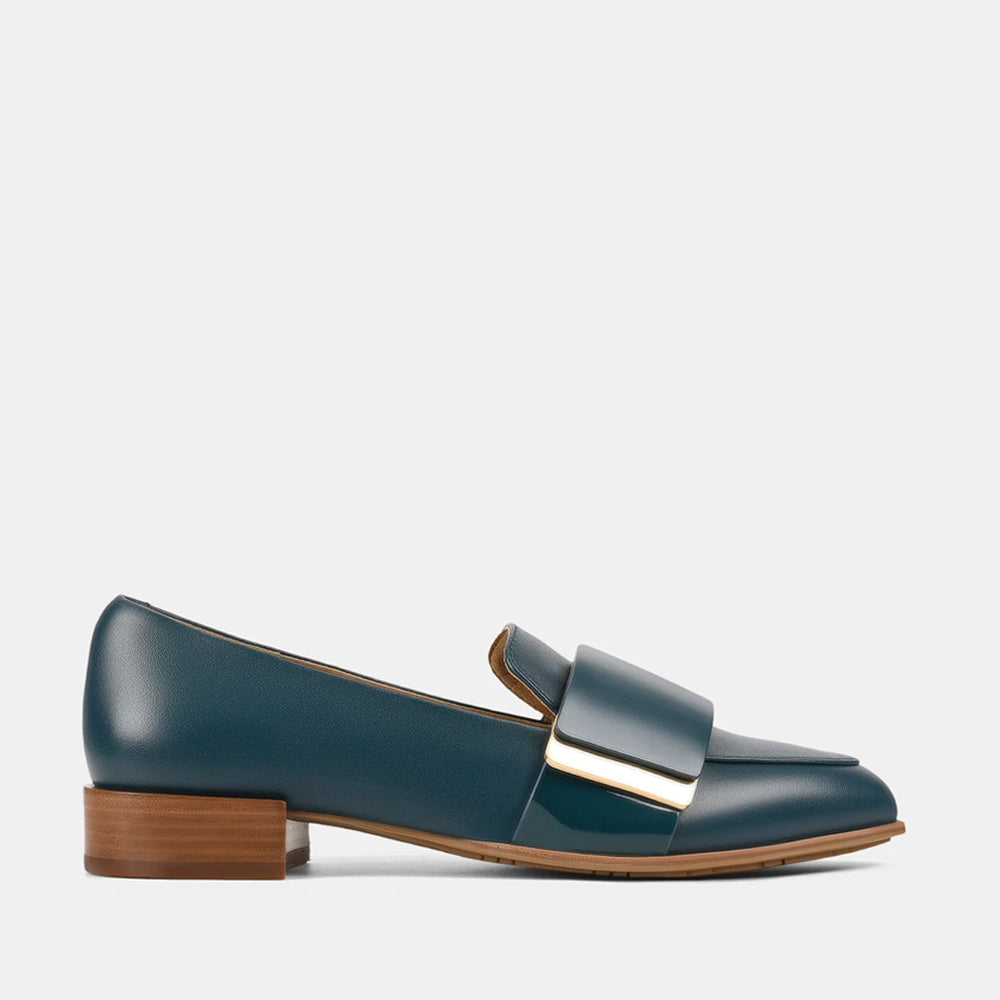 HUSH PUPPIES MAPLE TEAL/TEAL PATENT - Women Loafers - Collective Shoes 