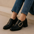 Load image into Gallery viewer, LE SANSA RICE BLACK CROC - Women Loafers - Collective Shoes 
