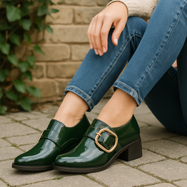 LE SANSA RICE BOTTLE GREEN - Women Loafers - Collective Shoes 
