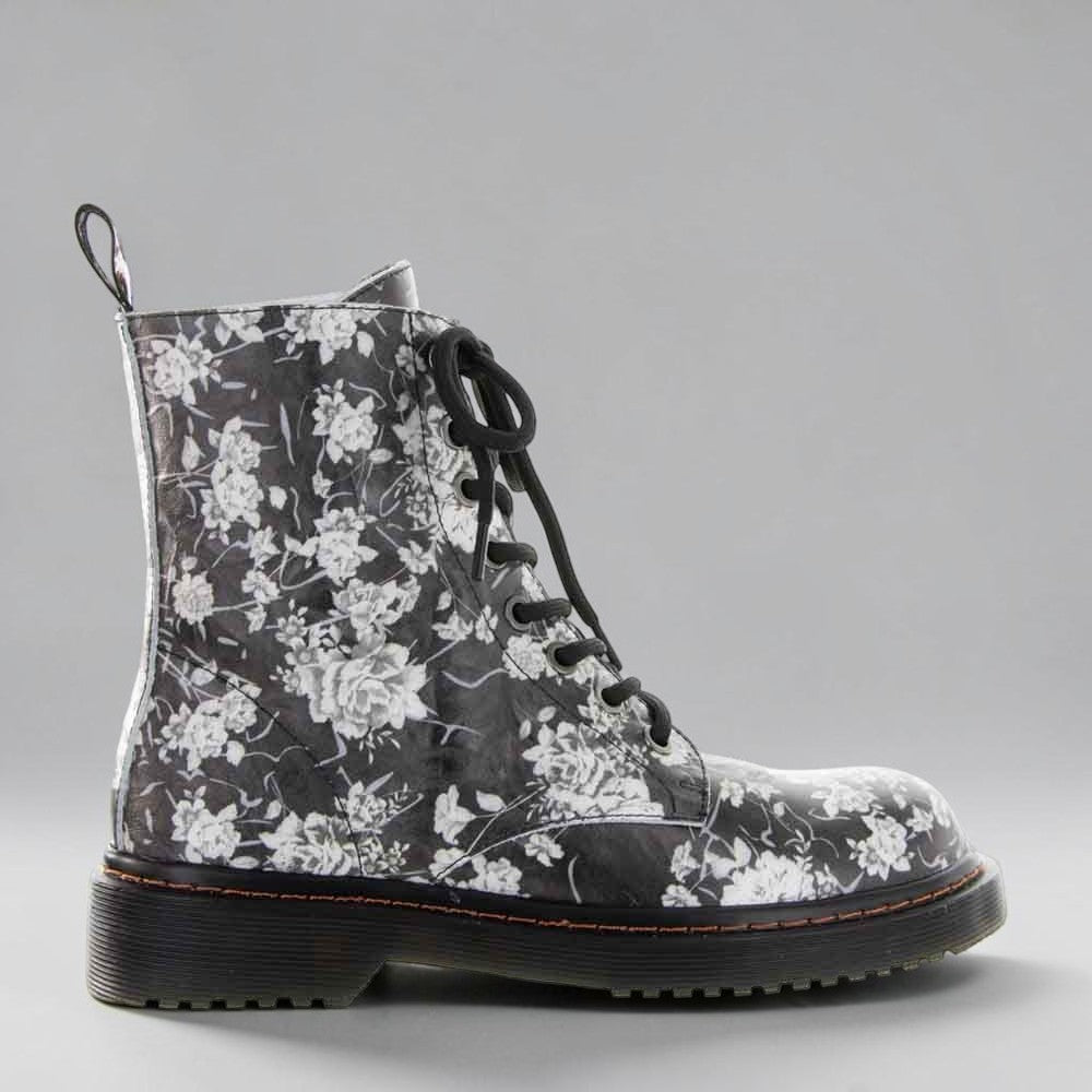 LE SANSA DEPTH BLACK FLORAL - Women Boots - Collective Shoes 