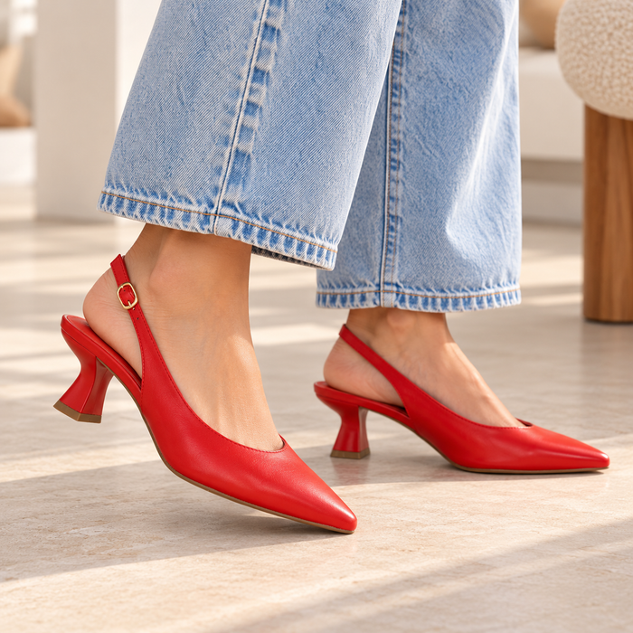 DJANGO & JULIETTE LINLY RED - Women Heels - Collective Shoes 