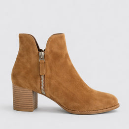 DJANGO & JULIETTE SHIANNELY LT CHOC - Women Boots - Collective Shoes 