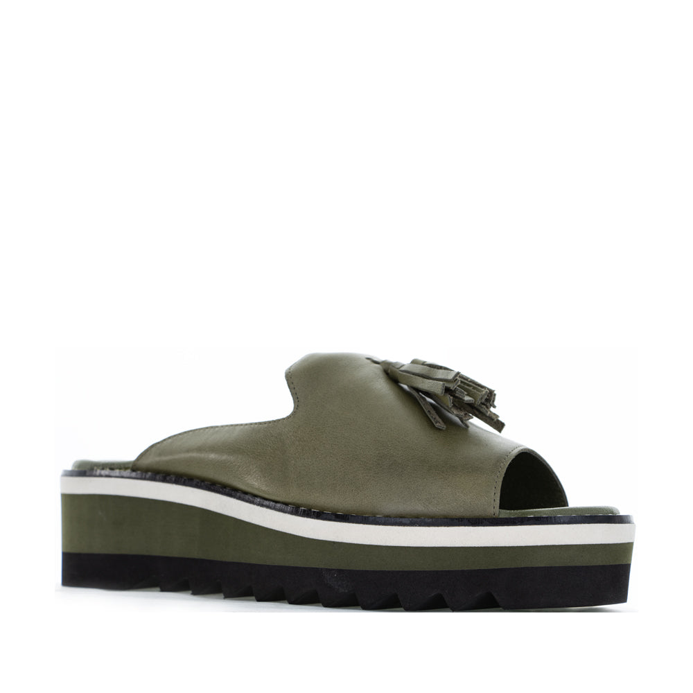 LE SANSA LUXE OLIVE - Women Slip On - Collective Shoes 