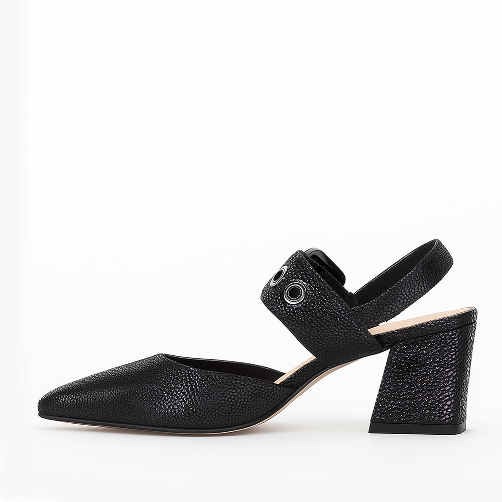 DJANGO & JULIETTE MAGALY BLACK SPECKLE - Women Sandals - Collective Shoes 