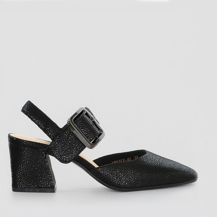 DJANGO & JULIETTE MAGALY BLACK SPECKLE - Women Sandals - Collective Shoes 