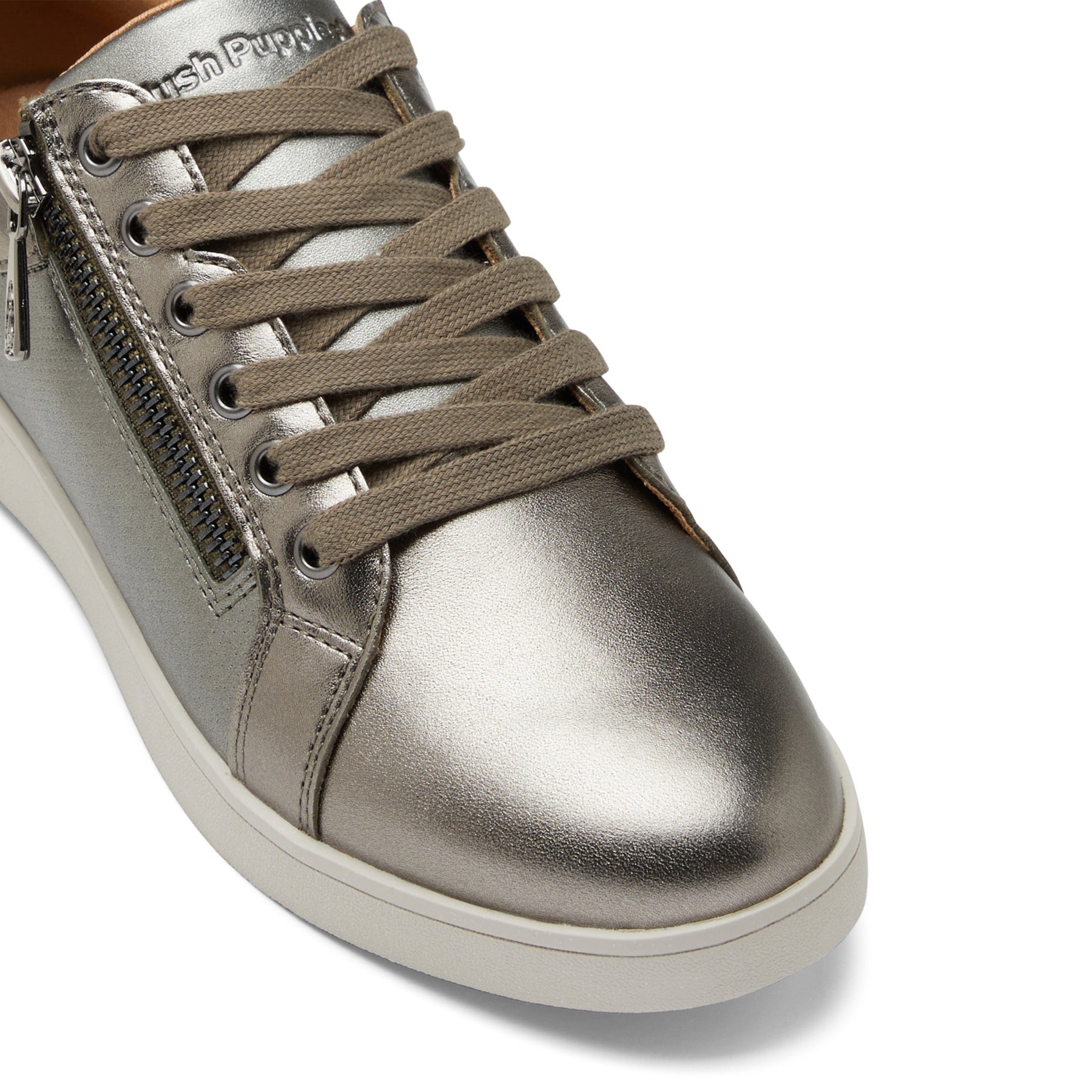 Shop Hush Puppies Mimosa pewter Sneakers | Collective Shoes