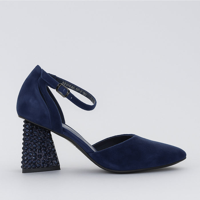 DJANGO & JULIETTE LATRELLA NAVY - Women Heels - Collective Shoes 
