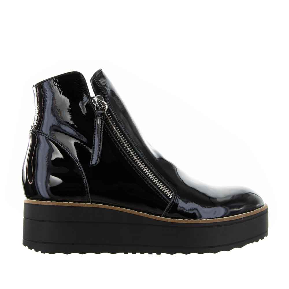 TOP END NENE BLACK PATENT - Women Boots - Collective Shoes 