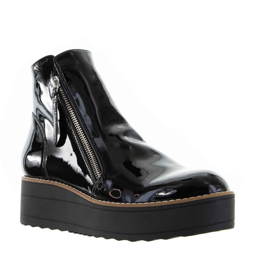TOP END NENE BLACK PATENT - Women Boots - Collective Shoes 