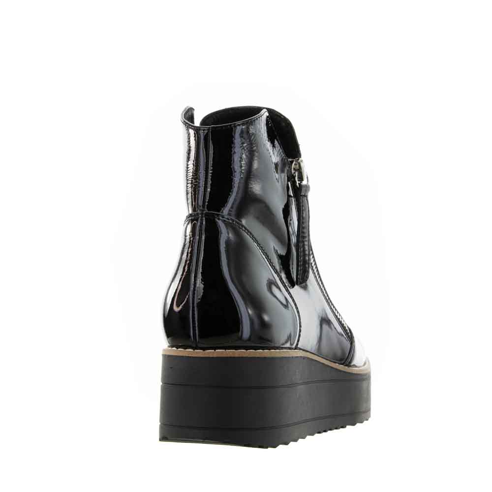 TOP END NENE BLACK PATENT - Women Boots - Collective Shoes 