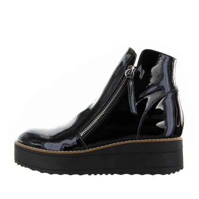 TOP END NENE BLACK PATENT - Women Boots - Collective Shoes 