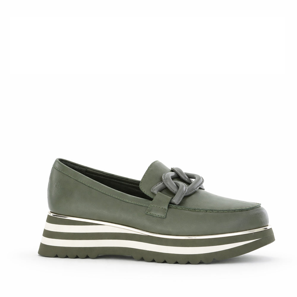 DJANGO & JULIETTE EAILA OLIVE - Women Loafers - Collective Shoes 