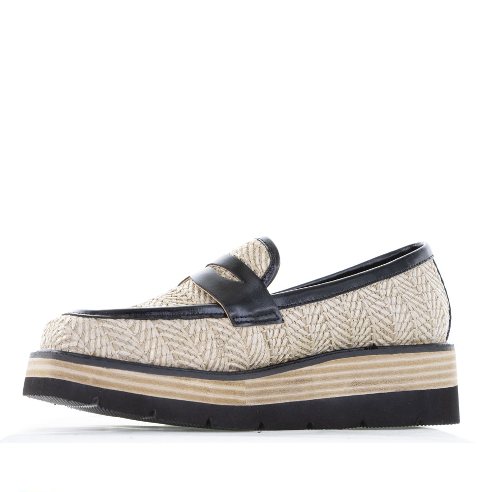 BRESLEY PAELLA NAT BLACK - Women Loafers - Collective Shoes 
