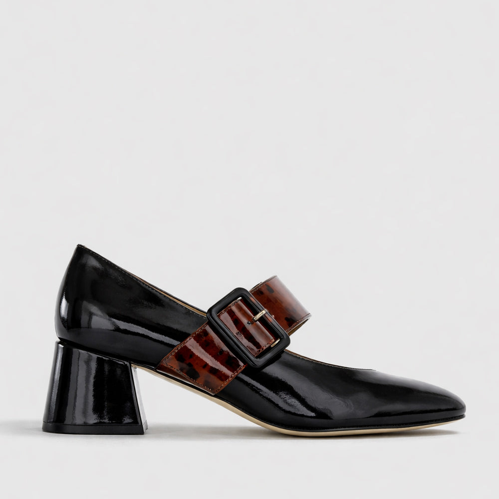BRESLEY PAGODA BLACK PAT - Women Sandals - Collective Shoes 