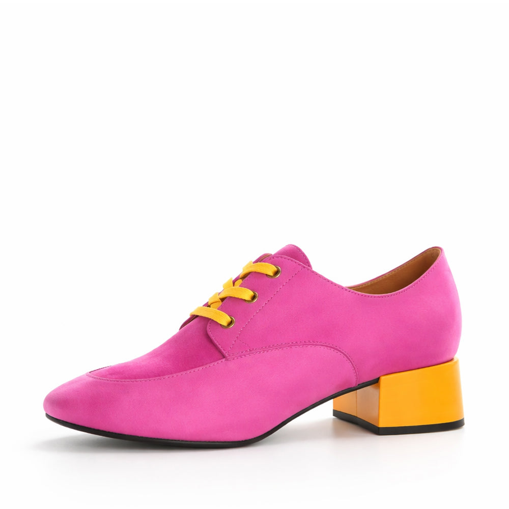 BRESLEY DESTER FUXIA ORANGE - Women Oxford / Brogue Shoes - Collective Shoes 