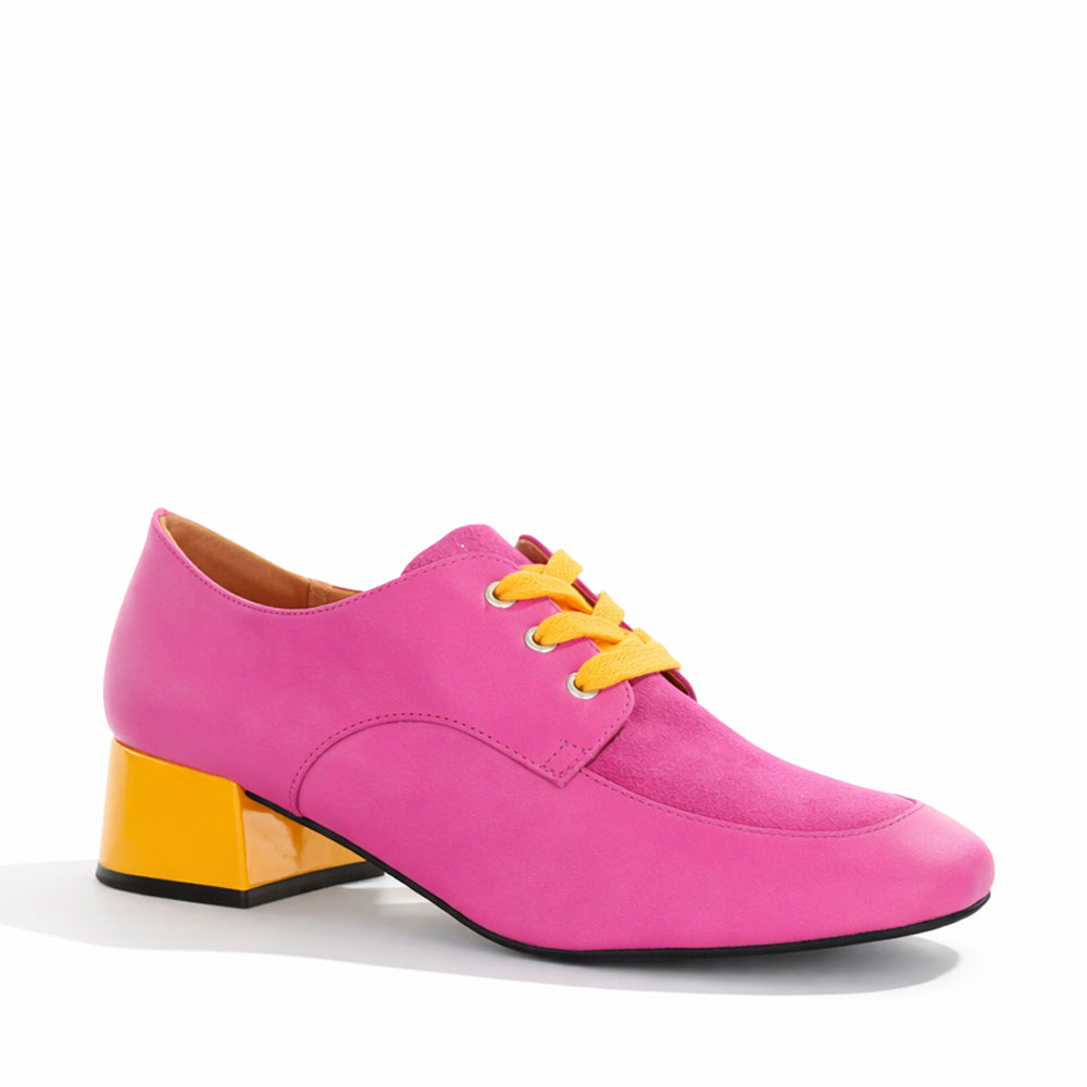 BRESLEY DESTER FUXIA ORANGE - Women Oxford / Brogue Shoes - Collective Shoes 