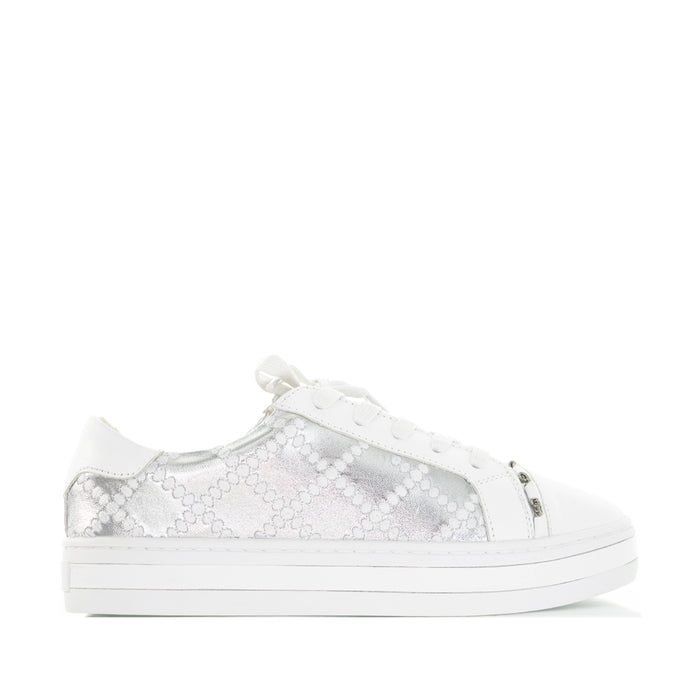 ALFIE & EVIE PLEAT WHITE SILVER - Women sneakers - Collective Shoes 