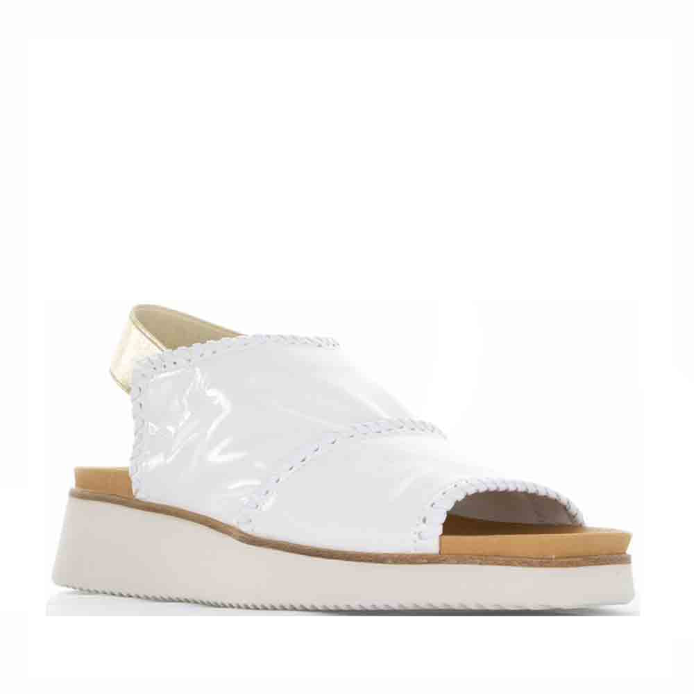 BRESLEY PRAXIS WHITE PAT - Women Sandals - Collective Shoes 