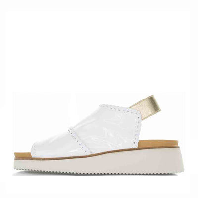 BRESLEY PRAXIS WHITE PAT - Women Sandals - Collective Shoes 
