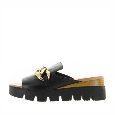 Django & Juliette Rablise Black Natural - Women Wedge - Collective Shoes 