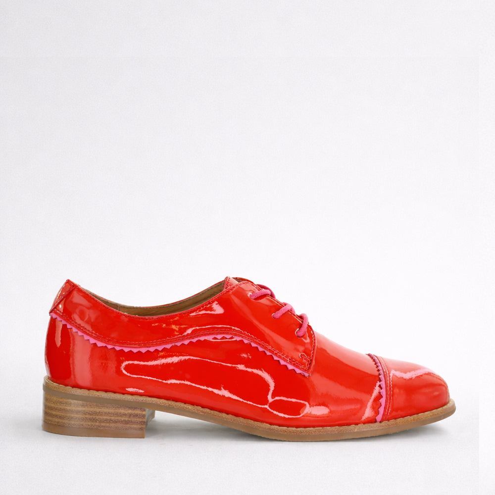 BRESLEY ALPOPO CORAL PATENT - Women Loafers - Collective Shoes 
