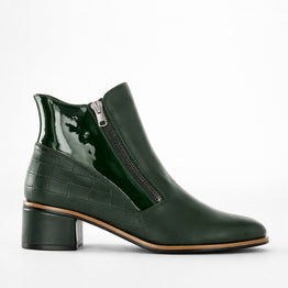 LE SANSA REFINE BOTTLE GREEN - Women Boots - Collective Shoes 