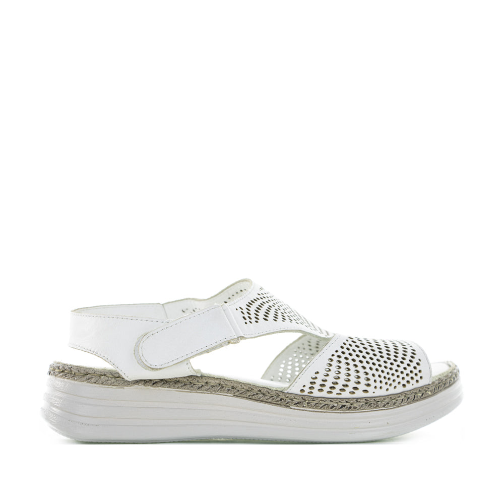CABELLO REMY WHITE - Women Sandals - Collective Shoes 