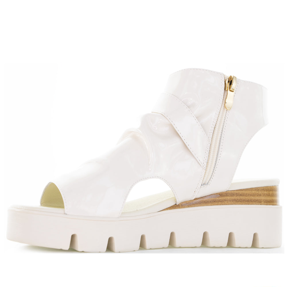 DJANGO & JULIETTE RUFUSS IVORY PAT - Women Sandals - Collective Shoes 