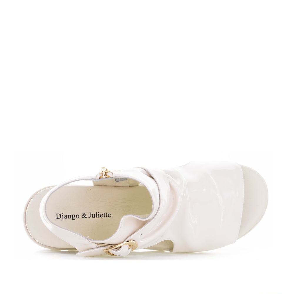 DJANGO & JULIETTE RUFUSS IVORY PAT - Women Sandals - Collective Shoes 