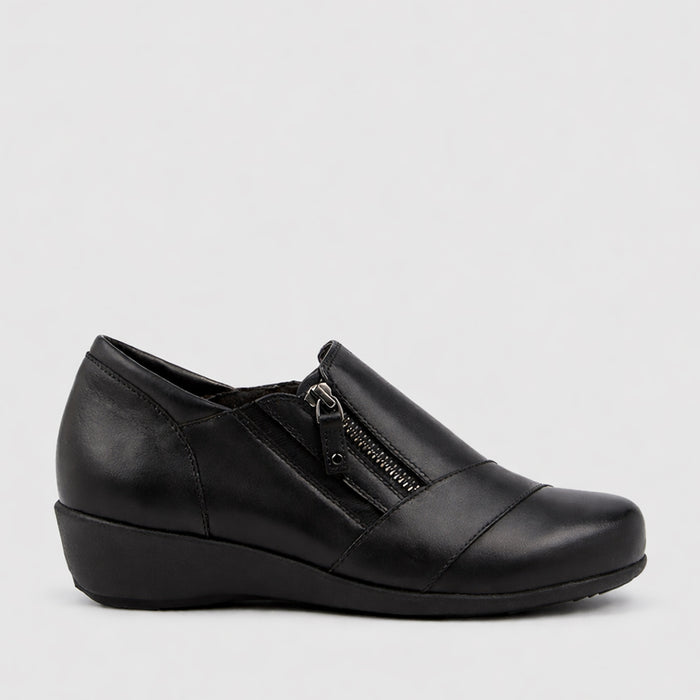 ZIERA SAGE BLACK - Women Slip-ons - Collective Shoes 
