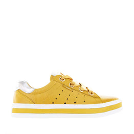 LE SANSA SAMIA MUSTARD SILVER - Women sneakers - Collective Shoes 