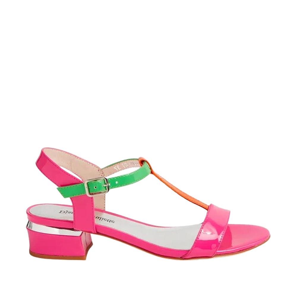DJANGO & JULIETTE TANER HOT PINK PATENT MULTI - Women Sandals - Collective Shoes 