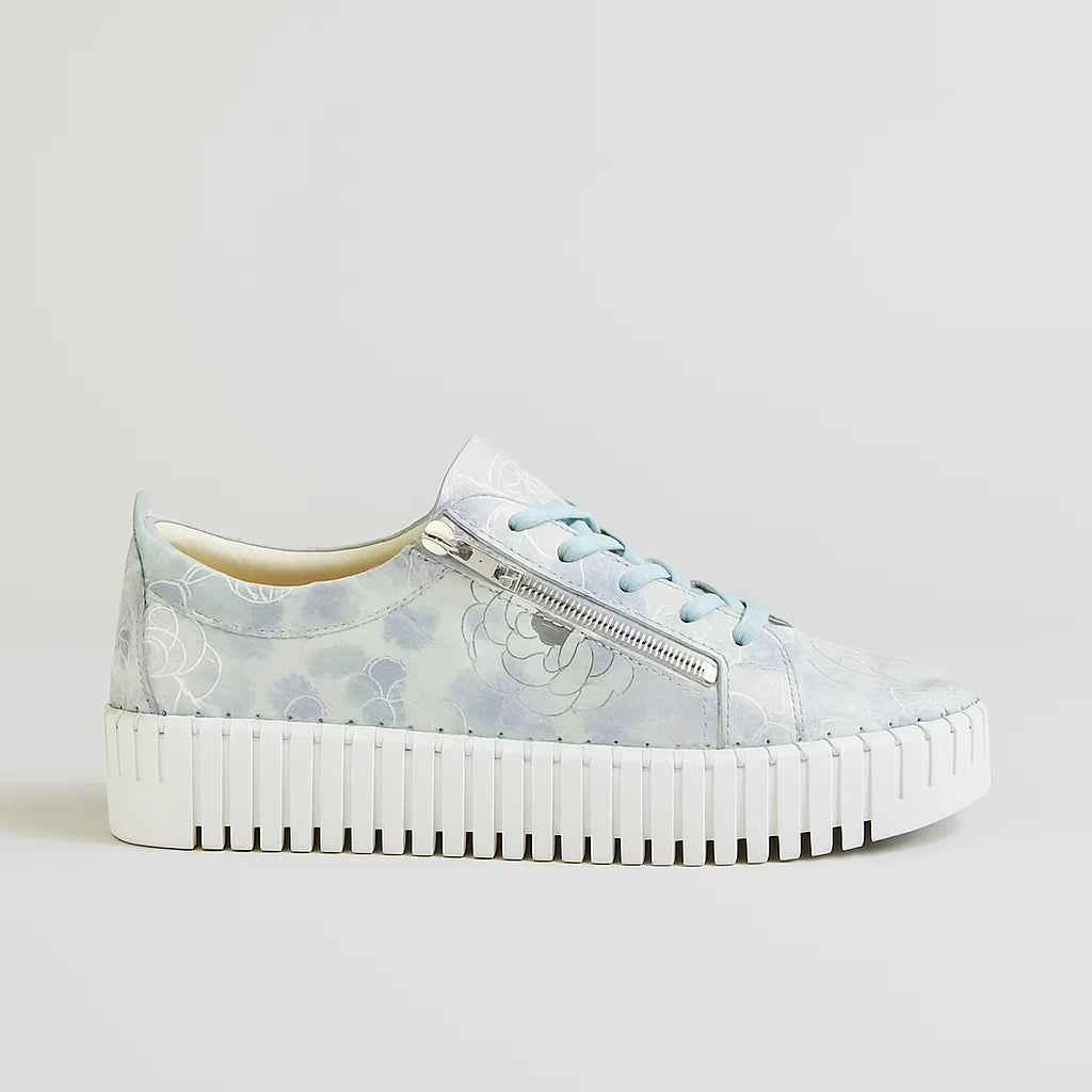 DJANGO & JULIETTE BUMP IVORY BLUE FLOWER - Women sneakers - Collective Shoes 