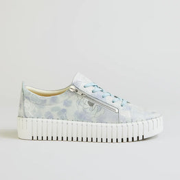DJANGO & JULIETTE BUMP IVORY BLUE FLOWER - Women sneakers - Collective Shoes 