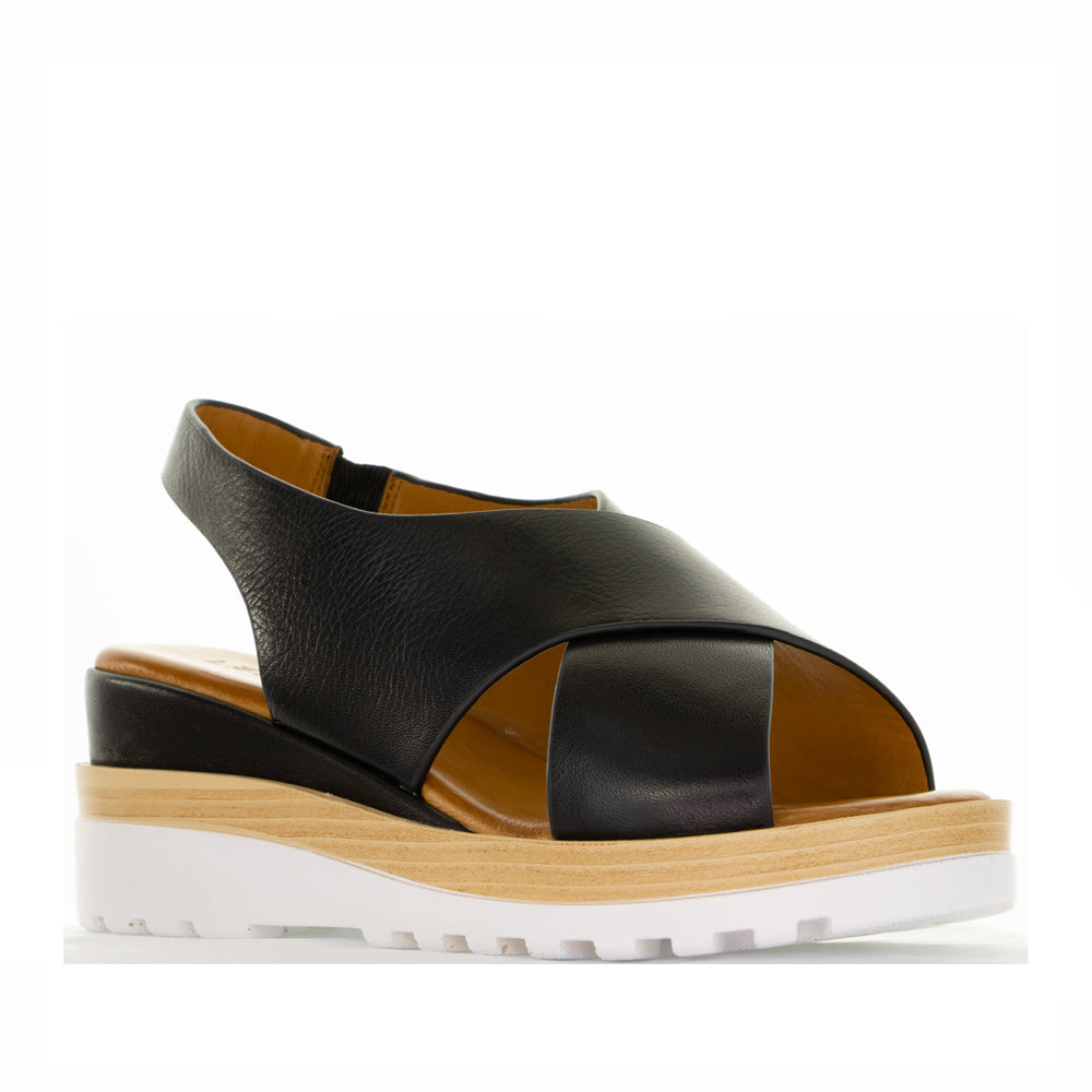 LESANSA TRISHA BLACK - Women Sandals - Collective Shoes 