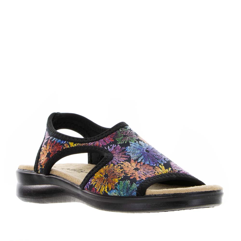 EUROFLEX TUSCANY BLACK FLORAL - Women Sandals - Collective Shoes 