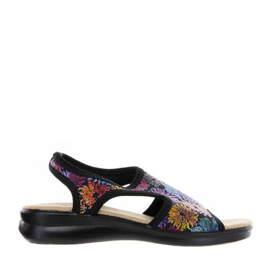 EUROFLEX TUSCANY BLACK FLORAL - Women Sandals - Collective Shoes 