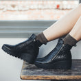 Load image into Gallery viewer, BRESLEY PUZZLE DAISY EMBOSS - Women Boots - Collective Shoes 
