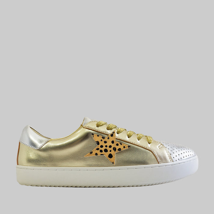 ALFIE & EVIE VALDO GOLD SILVER - Women Sneakers - Collective Shoes 