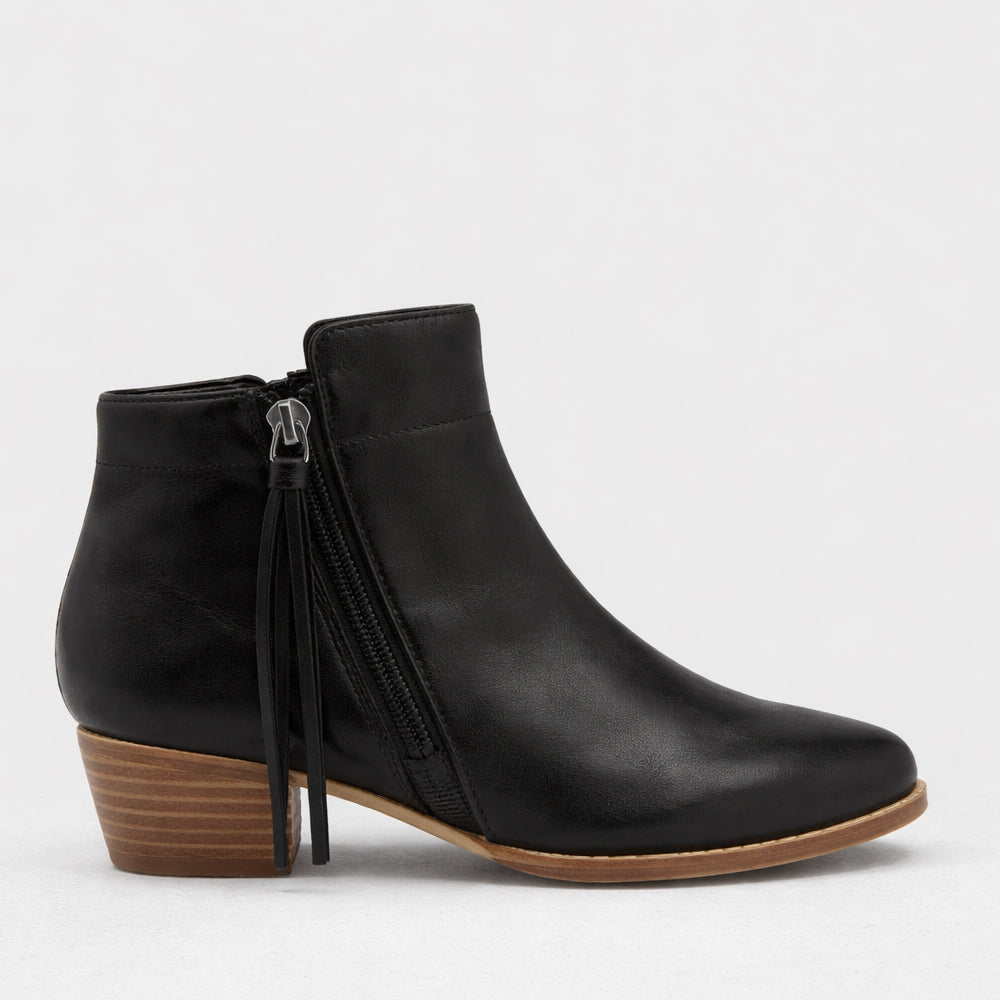 ZIERA VENDAS BLACK NATURAL - Women Boots - Collective Shoes 