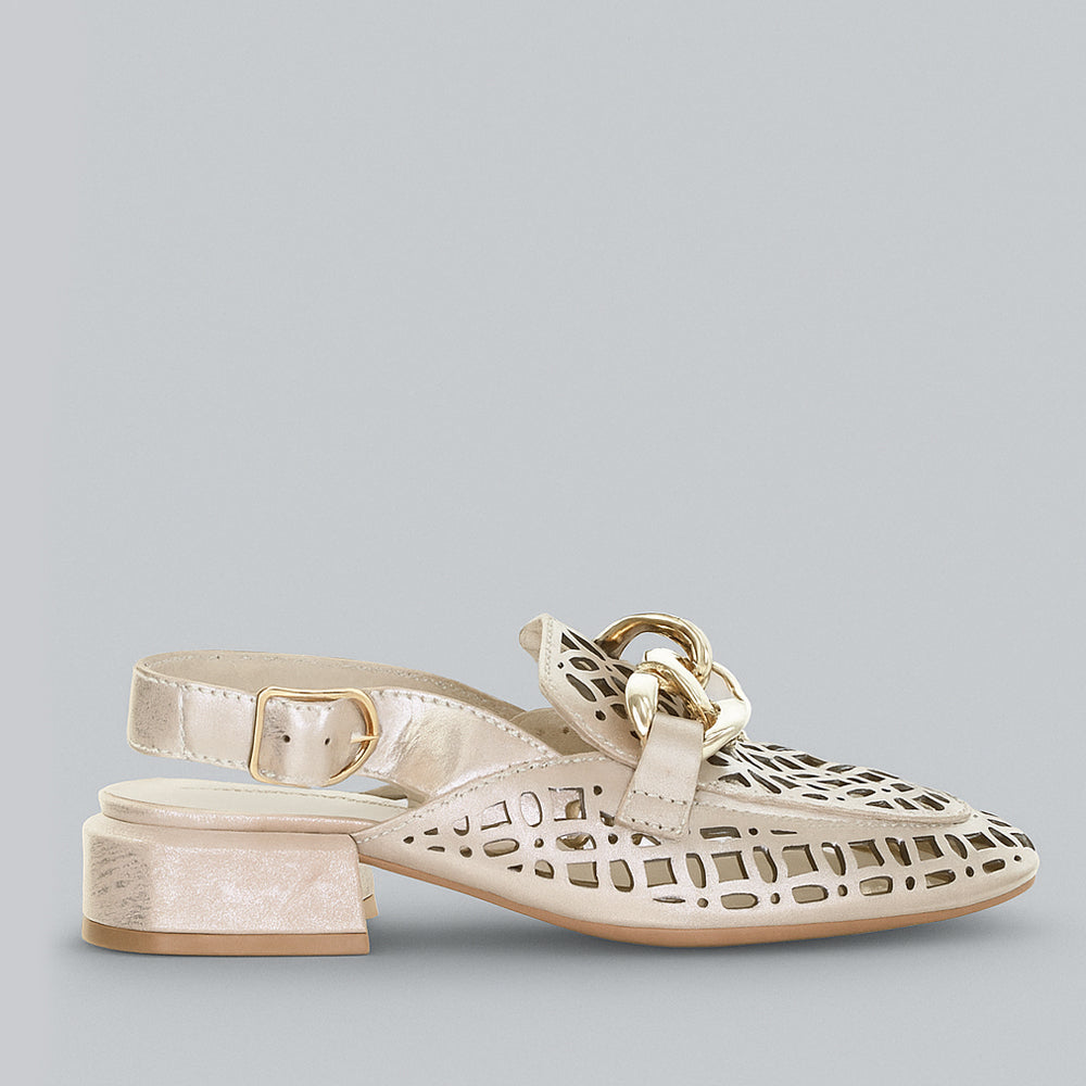 DJANGO & JULIETTE VOOPER PALE GOLD - Women Sandals - Collective Shoes 