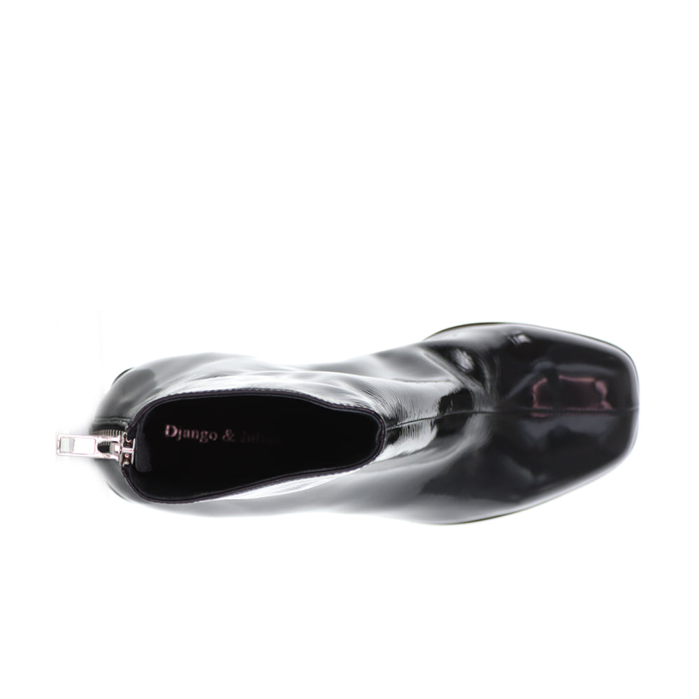 DJANGO & JULIETTE WARONI BLACK PATENT - Women Boots - Collective Shoes 