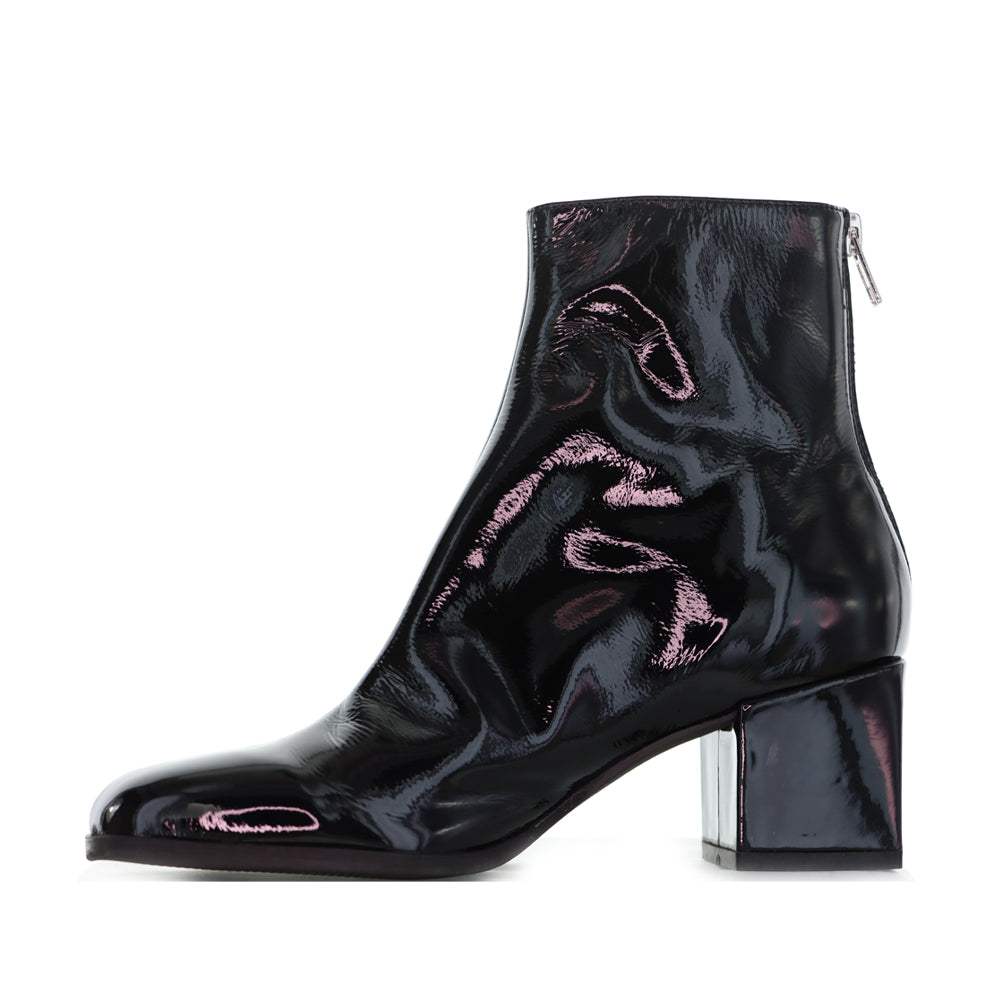 DJANGO & JULIETTE WARONI BLACK PATENT - Women Boots - Collective Shoes 