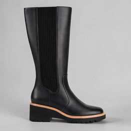 HUSH PUPPIES WELLA BLACK - Women High Boots - Collective Shoes 