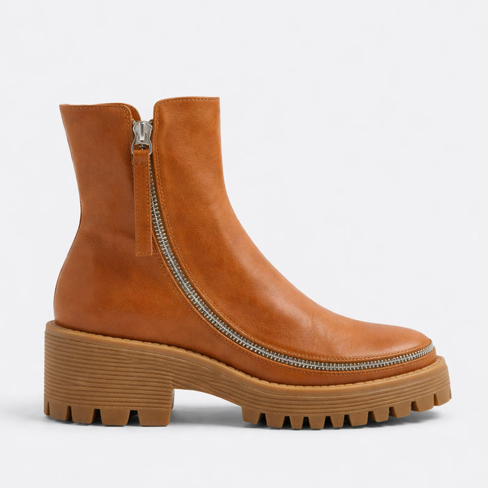 DJANGO & JULIETTE WILIE DK TAN - Women Boots - Collective Shoes 