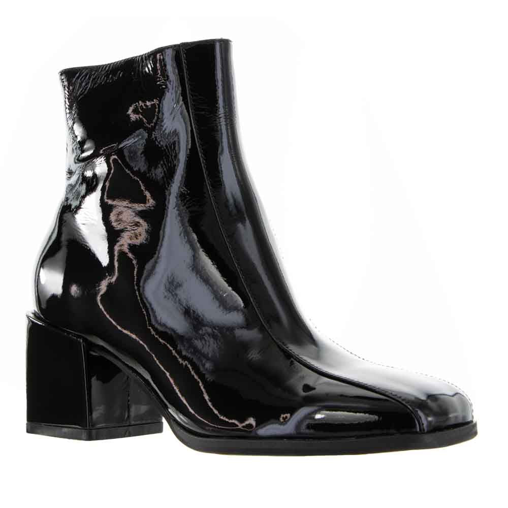 DJANGO & JULIETTE WYNSTON BLACK PATENT - Women Boots - Collective Shoes 