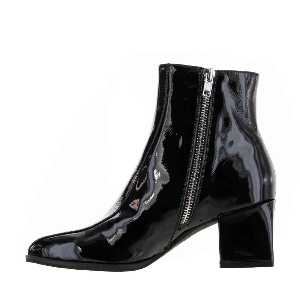 DJANGO & JULIETTE WYNSTON BLACK PATENT - Women Boots - Collective Shoes 