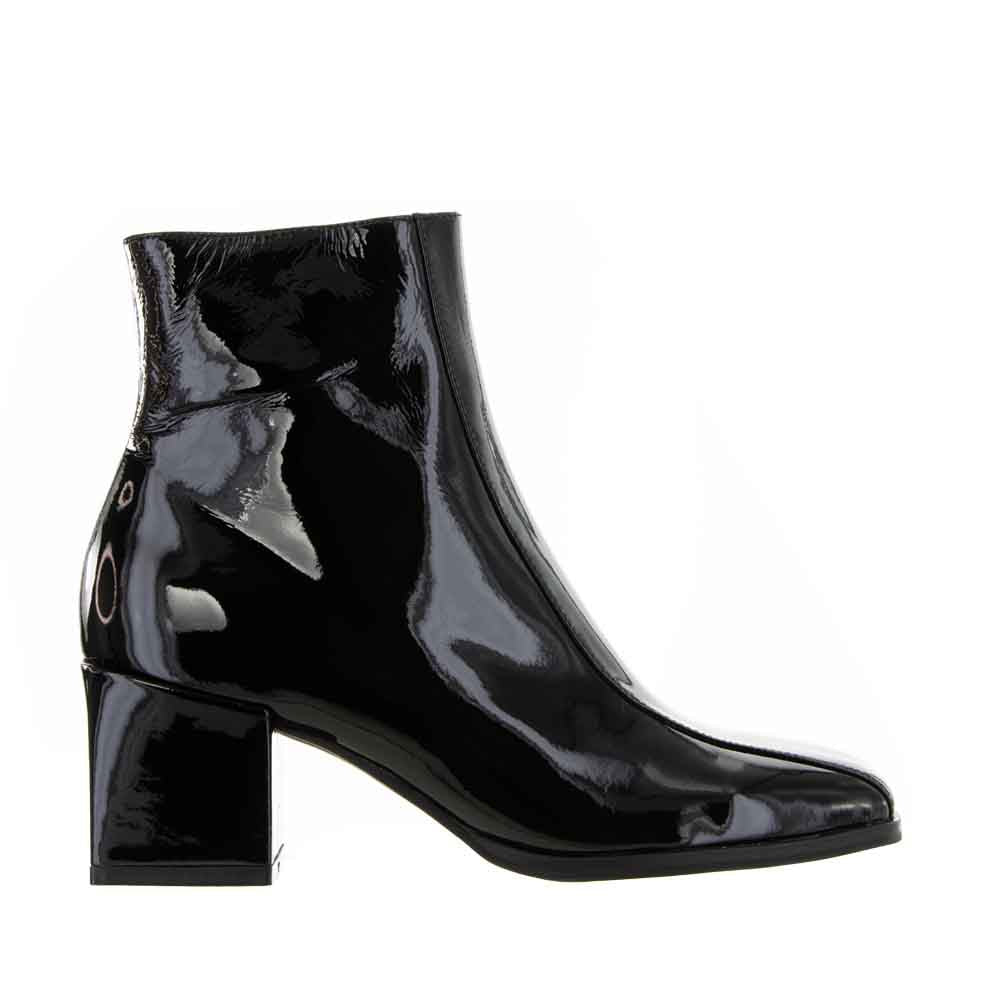 DJANGO & JULIETTE WYNSTON BLACK PATENT - Women Boots - Collective Shoes 